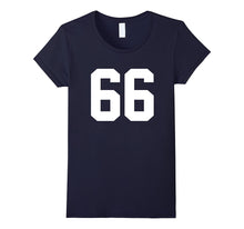 #66 Team Sports Jersey Number Front & Back Player / Fan Tee