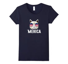 'Merica - Cat Flag Glasses - T-Shirt