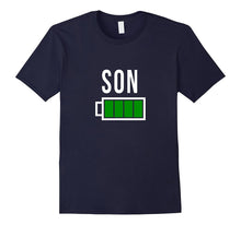 Son Battery Power Full T-Shirt Funny Energetic Child Match