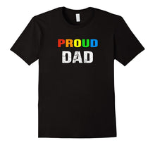 Mens Gay Pride Shirt Proud Dad Gay LBGT Rainbow T-Shirt
