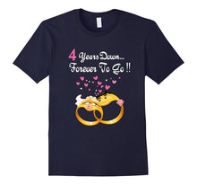 4 Years Anniversary Gift 4th Wedding Married Couple T-Shirt
