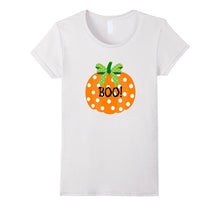 Preppy Pumpkin Halloween T Shirt Boo Polka Dots