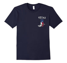 Cowboy Boot Texas Flag Pocket Logo T-Shirt