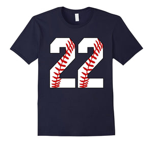 #22 Baseball 22nd Birthday Twenty-Two Baseball Mom T-Shirt