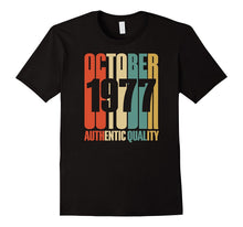 Retro October 1977 T-Shirt 40 Yrs Old Bday 40th Birthday Tee