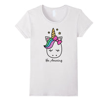 Girls Unicorn Shirt Be Amazing Graphic T-Shirt White