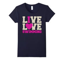 Live Love Swimming. Swimmer Team Tee Shirt
