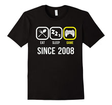 Eat Sleep Game Since 2008 T-Shirt 9th Birthday Gift Shirt