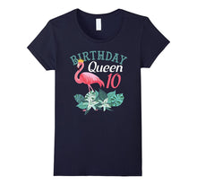 10th Birthday Queen Pink Flamingo Fancy Birthday T-Shirts