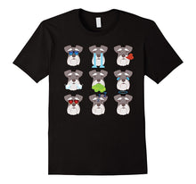 Nine Emoji Schnauzer Dog Emotion Face T-Shirt Gift