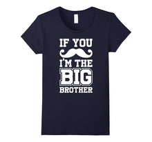 Funny Kids Mustache Big Brother Sibling T Shirt