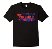 Heroes Are Born in October Kids Birth Month Tshirt Tee