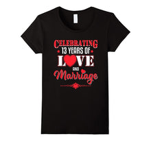13th Wedding Anniversary Gift. Meaning T-Shirt for Couple.