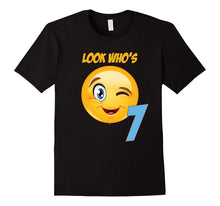 Kids 7th Birthday Emoji Gift T-Shirt for 7 Yr Old Girls Boys
