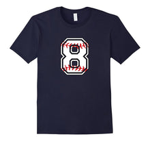 Number Birthday T-Shirt 8 Years Old Baseball Tee