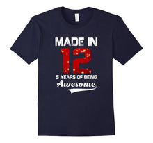 5th Birthday Gift T-Shirt Made in 2012 Awesome 5 Years Old