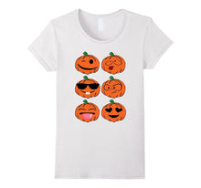 Funny Pumpkin Emoji Faces Halloween T-Shirt