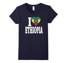 Ethiopian Flag T-Shirt I Love Ethiopia Flag Africa T-Shirt