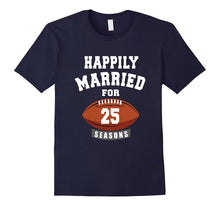 25th Wedding Anniversary T-Shirt Football Couple Gift Shirt