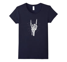 Rock Skeleton Hand White T-Shirt Mens & Womens