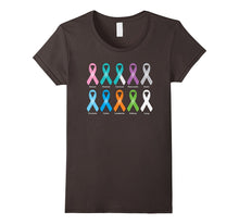 Colored Awareness Ribbons T-Shirt for Various Cancers