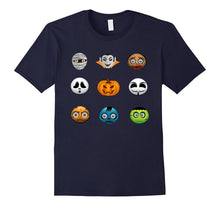 Halloween Emoji Tshirt Funny Pumpkin, Ghost, Skeleton Shirt
