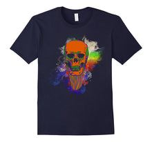 Colorful Melting Skull Halloween T Shirt