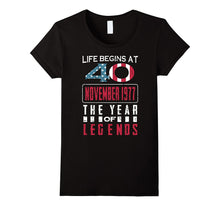 40th Birthday Born in November 1977 Year of Legends T-Shirt