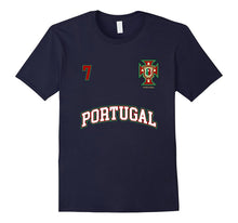 Portugal Shirt Number 7 Soccer Team Sports Portuguese Flag