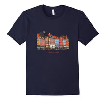 Copenhagen Denmark Nyhavn Harbor Distressed T-Shirt