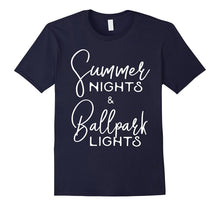 Funny Baseball Quote Tee 'Summer Nights & Ballpark Lights'