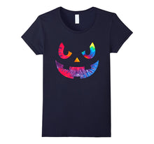 Scary Tie Dye Pumpkin Face Jack O Lantern Halloween Shirts