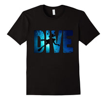 Scuba Diving: Divers Shadow Deep Swim T-Shirt Blue & Black