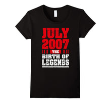 10 Years Old Kid Birthday Gift T-Shirt Born in July 2007 Tee