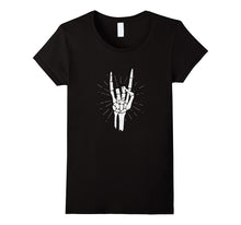 Rock Skeleton Hand White T-Shirt Mens & Womens