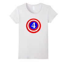 4th Birthday 4 Year Old Kids Captain Funny Gift T-Shirt Cute