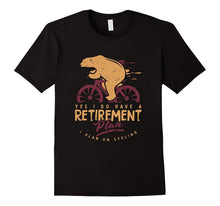 Retirement Plan Funny Bear Cycling Humor Graphic T-Shirt