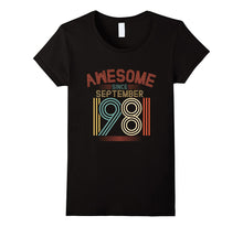Awesome Since September 1981 Funny T-Shirt 36th Birthday Tee