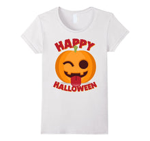 Happy Halloween Emoji Pumpkin T-Shirt, Jack O Lantern