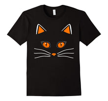 Orange Eyes Black Cat Halloween Costume T-Shirt