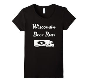 "Wisconsin Beer Run" Awesome Sconnie Booze Drinking T-Shirt