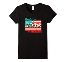 1934 Birthday Vintage American Flag Patriotic Shirt