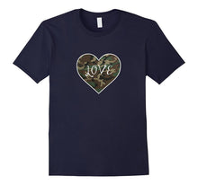 I Love You American Soldier Troops Camo Heart Emoticon Shirt