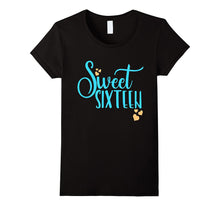 16th Birthday Shirt Gift Teen Sweet Sixteen 16 Peach Aqua