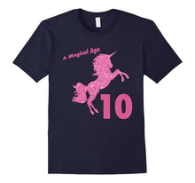 Kids 10th Birthday Unicorn Gift T-Shirt for 10 Yr Old Girls
