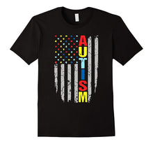 Cool Autism Awareness America Flag T-Shirt Autism Gifts