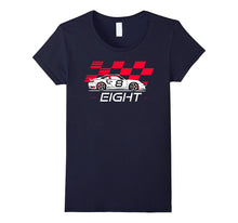 Race Car 8th Birthday T-Shirt Eight Year Old Boy Party