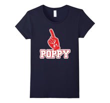 #1 Poppy T Shirt - Number One Foam Finger Father Gift Tee