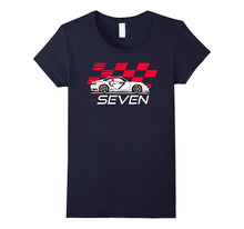 Race Car 7th Birthday T-Shirt Seven Year Old Boy Party