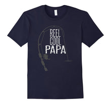 Mens REEL COOL Fishing Dad Shirt Funny Fathers Day Gift Fisherman
